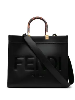 Fendi Pre-Owned: Чёрная сумка-шоппер