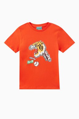 Kenzo: Хлопковая футболка Tiger