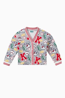 Kenzo: Хлопковый кардиган Tiger