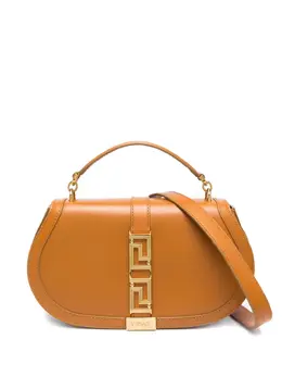 Versace: Коричневая сумка  Greca