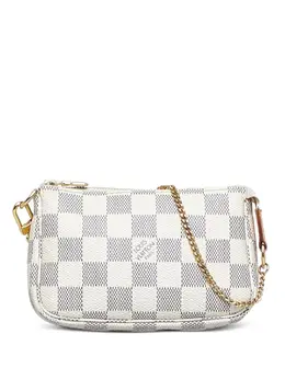 Louis Vuitton: Голубой клатч Pochette Accessoires