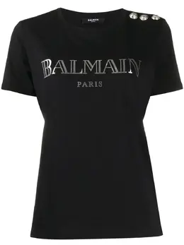 Balmain: Футболка с принтом