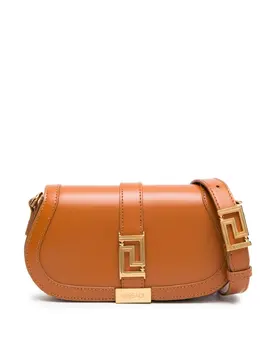Versace: Коричневая сумка  Greca