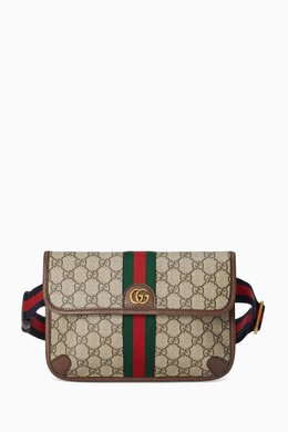 Gucci: Коричневая сумка GG Supreme