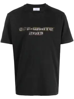 Off-White: Футболка с принтом 
