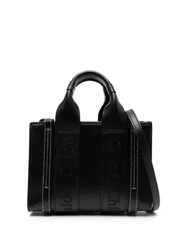 Chloé: Чёрная сумка  Woody Mini
