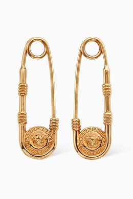 Versace: Серьги Safety Pin