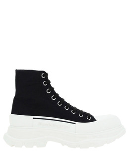 Alexander McQueen: Чёрные кроссовки  Tread Slick