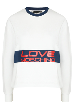 MOSCHINO Love: Белый свитшот 