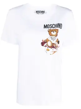 Moschino: Хлопковая футболка  Teddy Bear