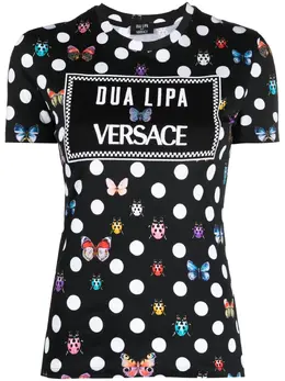 Versace: Чёрная футболка 