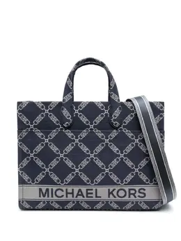 Michael Michael Kors: Синяя сумка-шоппер 