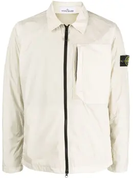 Stone Island: Белая куртка  Compass