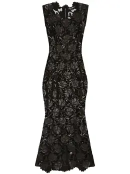 Dolce & Gabbana: Платье с растительным принтом 