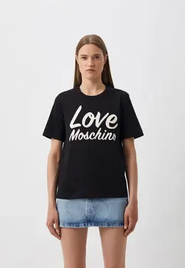 Love Moschino: Чёрная футболка