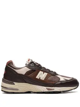 New Balance: Коричневые кроссовки 991