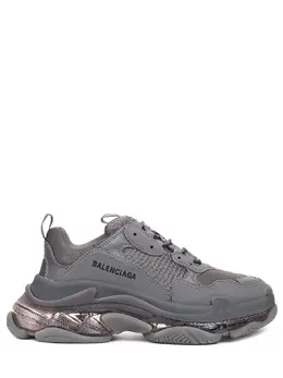 BALENCIAGA: Серые кроссовки  Triple S