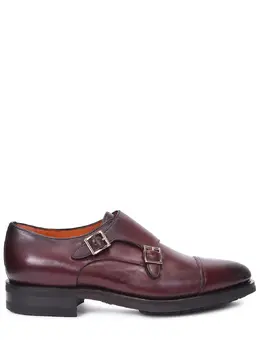 SANTONI: Бордовые туфли 