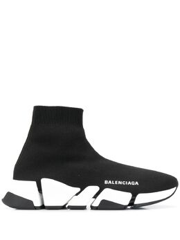 Balenciaga: Чёрные кроссовки  Speed