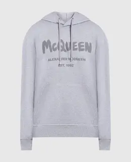 Alexander McQueen: Серая толстовка Graffiti