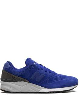 New Balance: Голубые кроссовки 