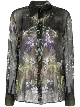Alberta Ferretti: Рубашка с растительным принтом 