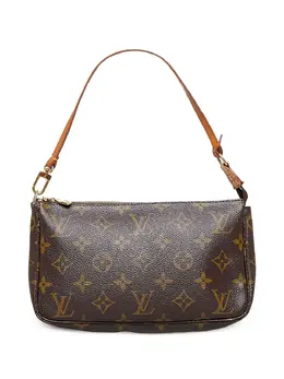 Louis Vuitton: Коричневый клатч Pochette Accessoires