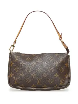 Louis Vuitton: Коричневый клатч Pochette Accessoires