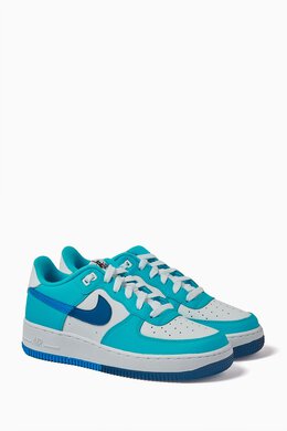 Nike: Голубые кроссовки Air Force 1