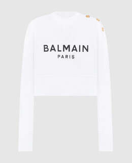 Balmain: Белый свитшот 