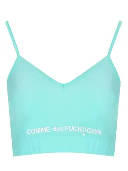 COMME DES FUCKDOWN: Зелёный топ 