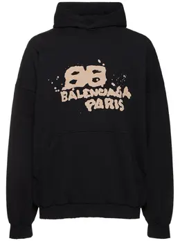 BALENCIAGA: Хлопковая толстовка  BB