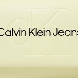 Calvin Klein Jeans: Жёлтая сумка