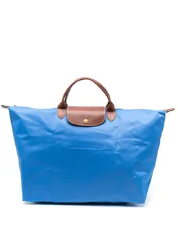 Longchamp: Голубая сумка Le Pliage Original