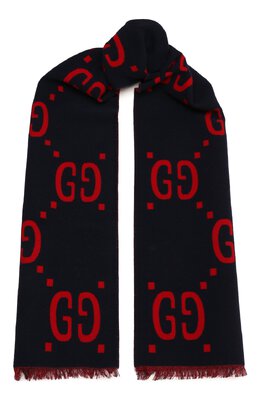 Шарф из шерсти и шелка Gucci 495592 4g350