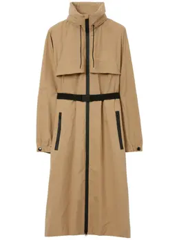 Burberry: Пальто с капюшоном 