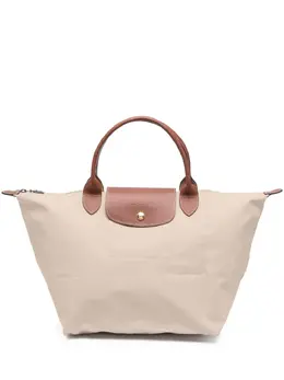 Longchamp: Бежевая сумка-шоппер  Le Pliage Original