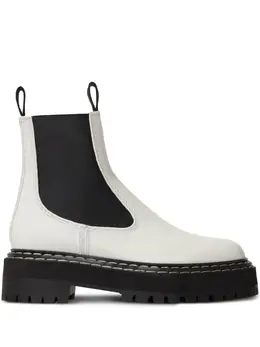 Proenza Schouler: Белые ботинки  Lug Sole