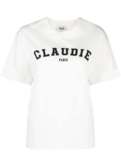 Claudie Pierlot logo print cotton T shirt 20287235 lpn22398942