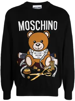 Moschino: Свитер Teddy Bear с принтом