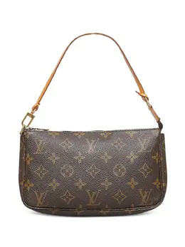 Louis Vuitton: Коричневый клатч Pochette Accessoires