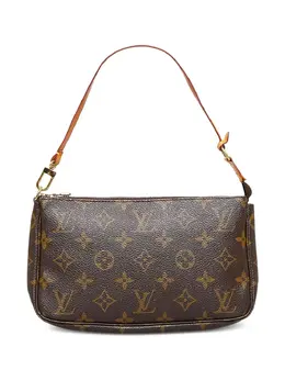 Louis Vuitton: Коричневый клатч Pochette Accessoires