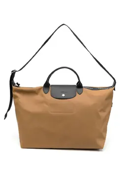 Longchamp: Коричневая сумка Le Pliage