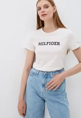 Tommy Hilfiger: Бежевая футболка