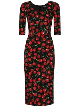 Dolce & Gabbana: Платье с принтом 