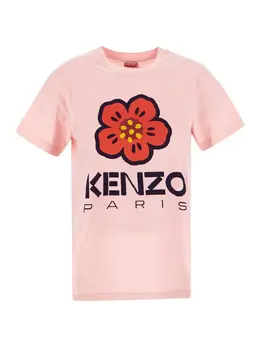 Kenzo: Футболка World с цветочным принтом