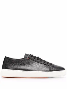 Santoni: Чёрные кроссовки 