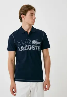 Lacoste: Синее поло 