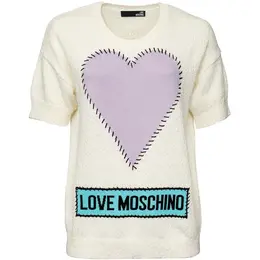 LOVE MOSCHINO: Белый свитер