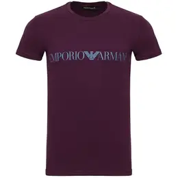 EMPORIO ARMANI: Бордовая футболка